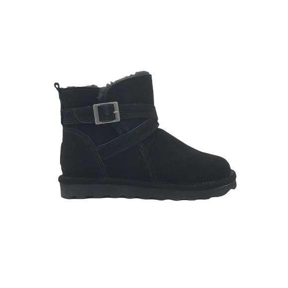 BEARPAW Shoes - BEARPAW Emersyn Suede Boot with NeverWet Black - Wide